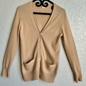 J.Crew 100% Cashmere Cardigan Sweater – Classic Soft Luxury- small